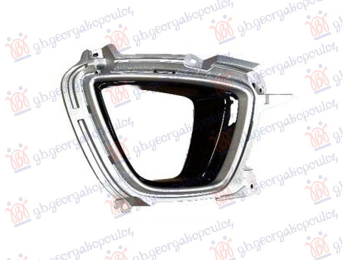 Grilë në parakolpin e përparmë me shkëlqim të me ngjyrë të zezë (me hapje përDritë mjegulle)