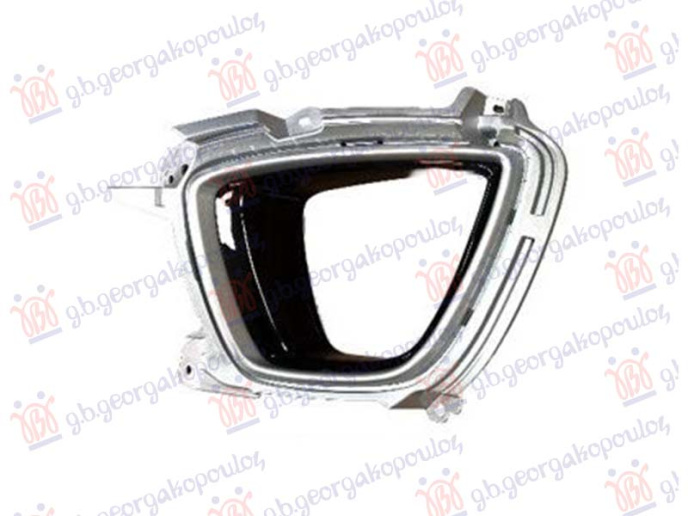 Grilë në parakolpin e përparmë me shkëlqim të me ngjyrë të zezë (me hapje përDritë mjegulle)