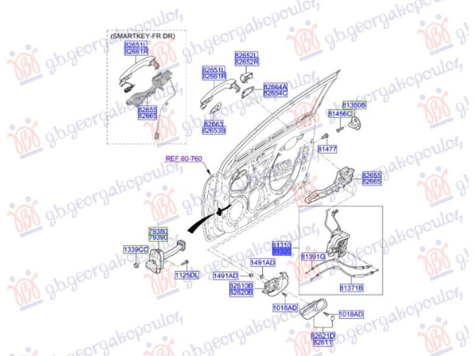 Bravë për derën e përparme elektrike (4 pinë)