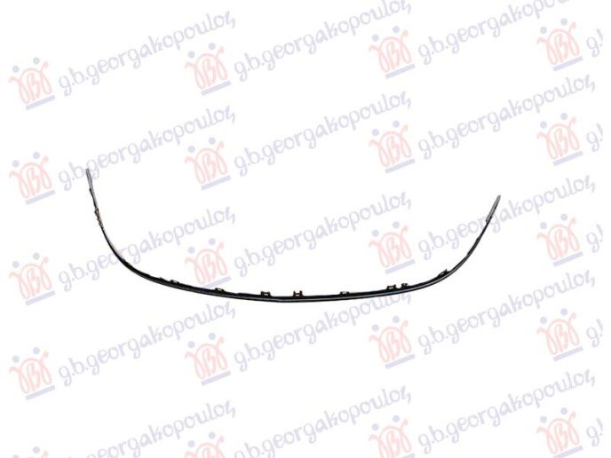 Shirit në grilën e parakolpit të përparmë ngjyrë e zezë - mat