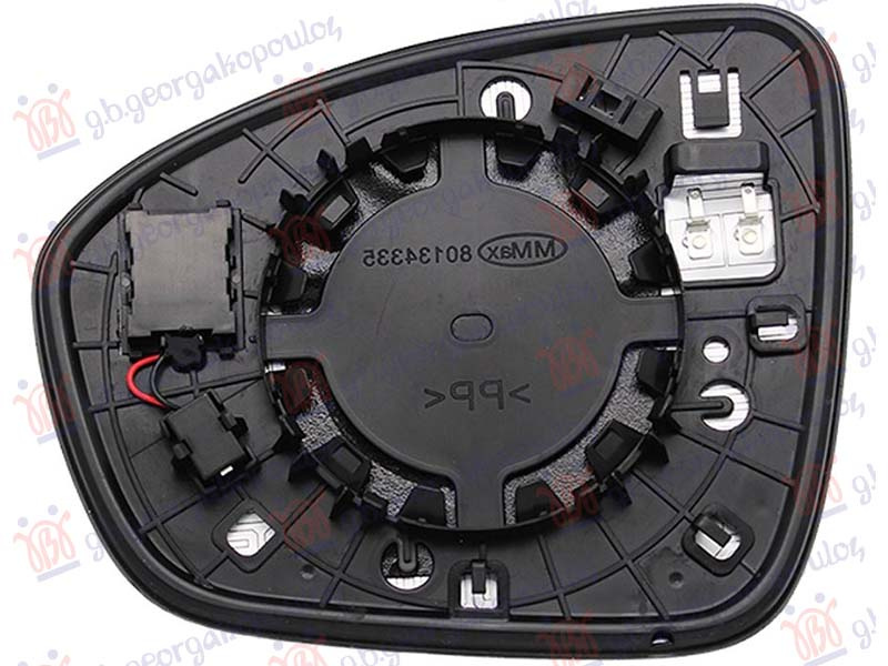 Xham për pasqyrë me ngrohje (me këndi i vdekur) (xham asferik)