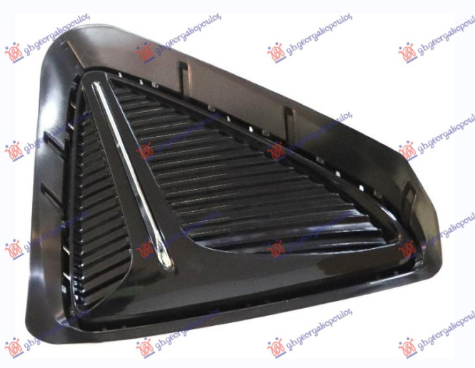 Grilë në parakolpin e përparmë (me hapje për shirit/unazë kromi)