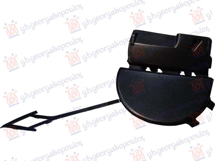 Kapak për çengel parakolpi i pasëm me ngjyrë të zezë