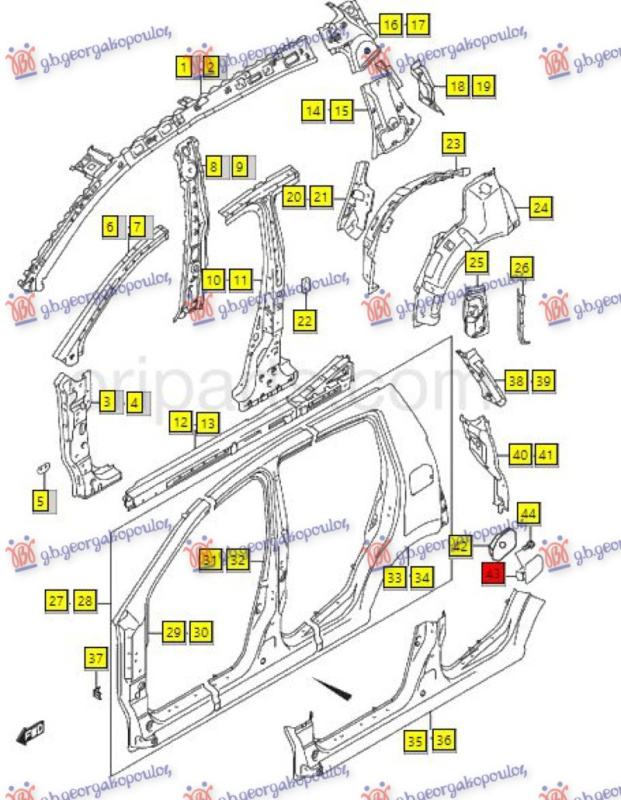 Mbuluese/kapak për rezervuar për derivate