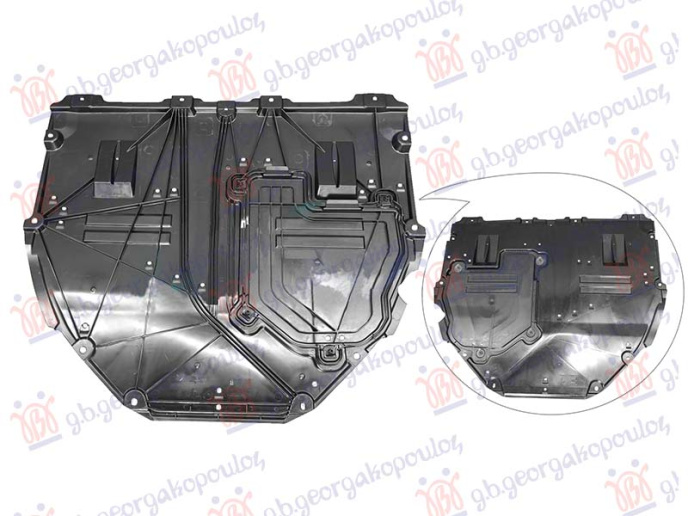 Mbrojtje/kapak nën motor (qendrore)