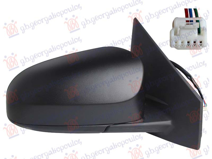 Pasqyrë elektrike (gati për ngjyrosje) (А cilësi) (xham i lakuar)