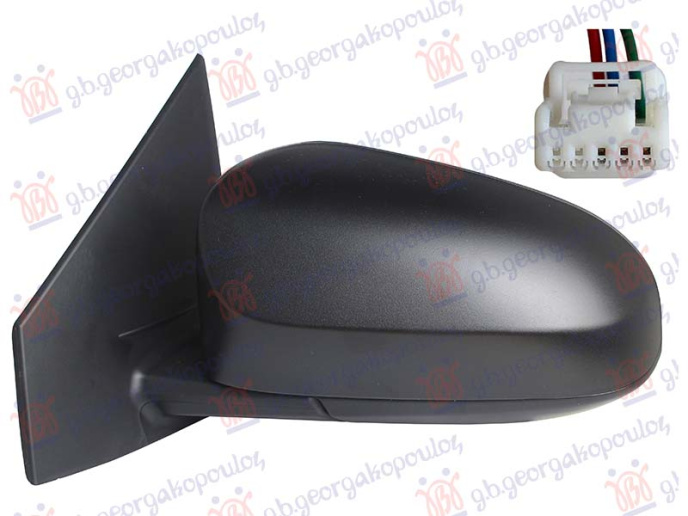 Pasqyrë elektrike (gati për ngjyrosje) (А cilësi) (xham i lakuar)