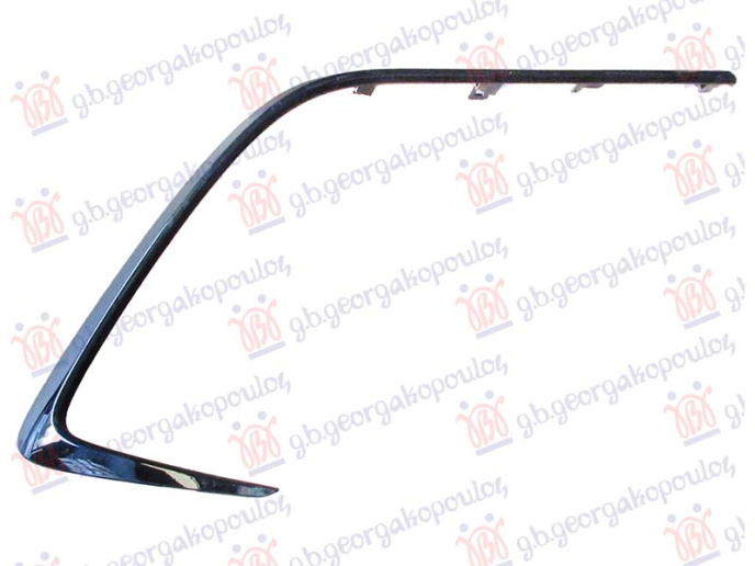 Shirit në grilën e parakolpit të përparmë me ngjyrë të zezë