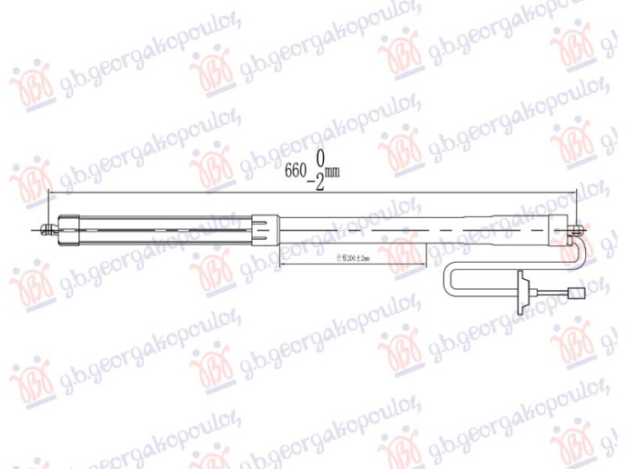 Amortizues (një) për derën e bagazhit elektrik