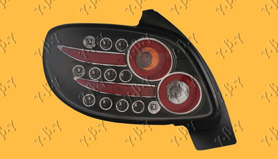 Drita stop set me ngjyrë të zezë LED