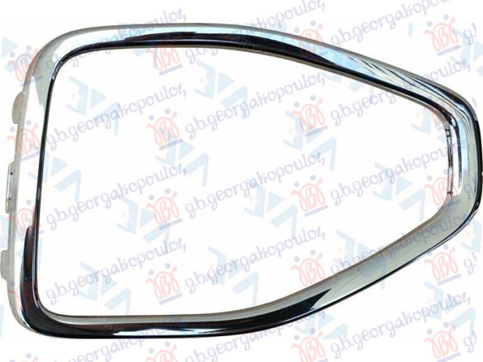 Shirit qendror në grilën në parakolpin e përparmë krom