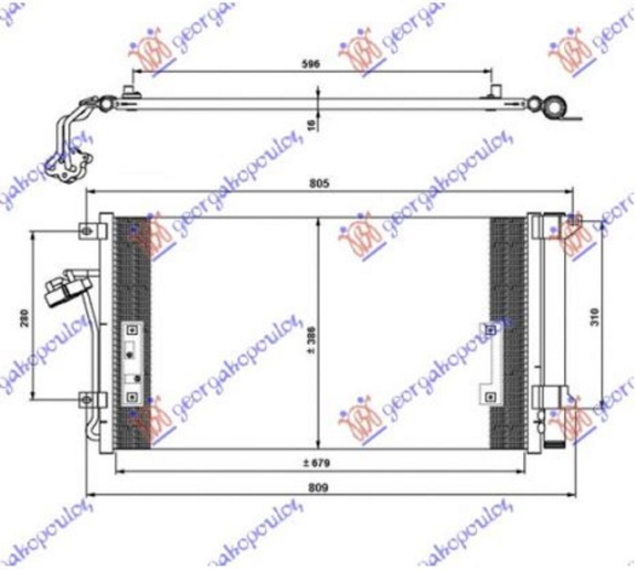 Radiator kondicioneri benzinë - dizel (690x390x16) (MARELLi)
