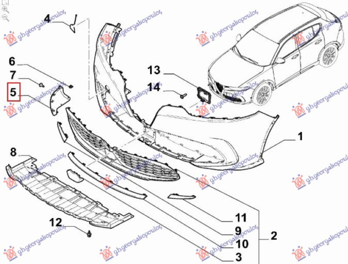 Kapak anësor plastik nën parakolp (origjinal)