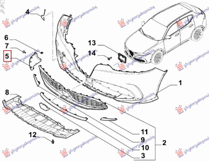 Kapak anësor plastik nën parakolp (origjinal)