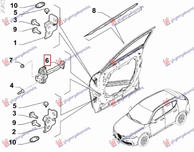 Kufizues i derës së përparme (origjinal)