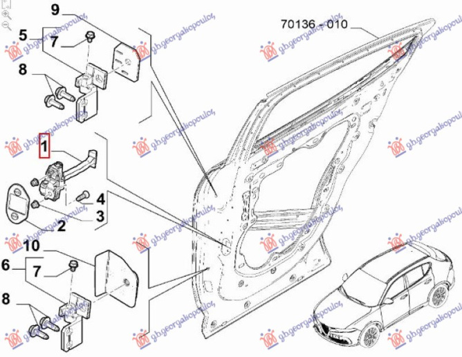 Kufizues i derës së pasme (origjinal)