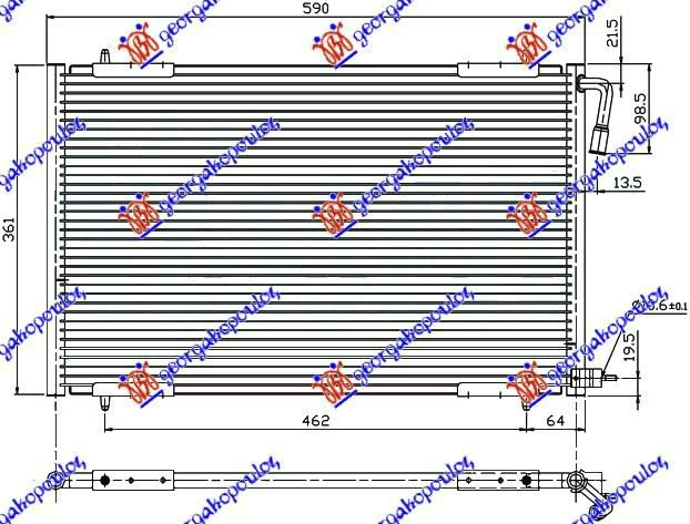 Radiator i kondicionerit -02 (54.5x37x1.6)