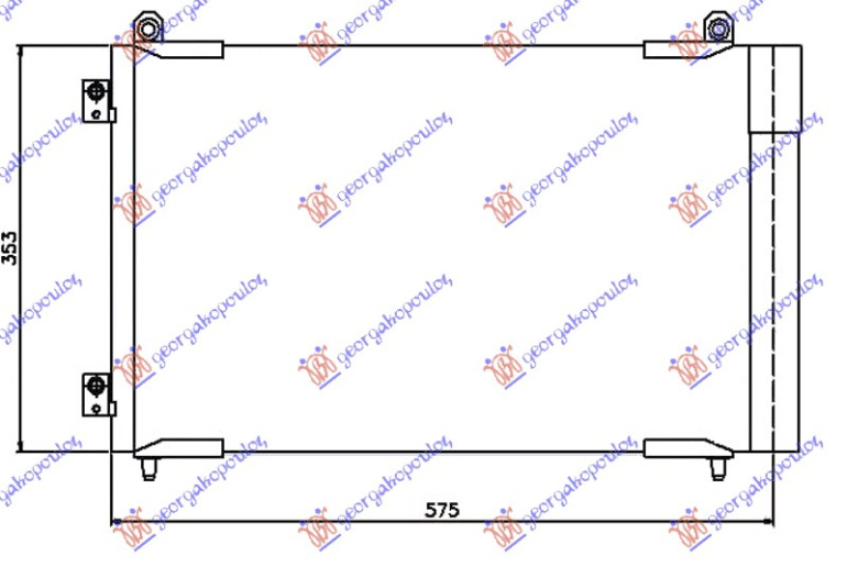 Radiator i kondicionerit 1.6 HDi dizel (530x350x16) Motor DV6TED4